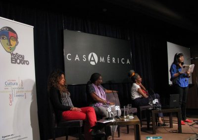 Mayra Santos, Rosa Silverio, Lilian Pallares y Josefina Baez. Presentación en Casa de América II Congreso Internacional sobre el Caribe.